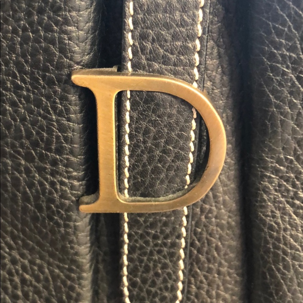 Vintage Christian Dior black Bowler Saddle handbag - Picture 2 of 6